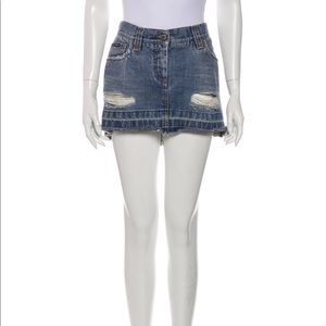 SOLD‼️Dolce & Gabbana Distressed Mini Skirt